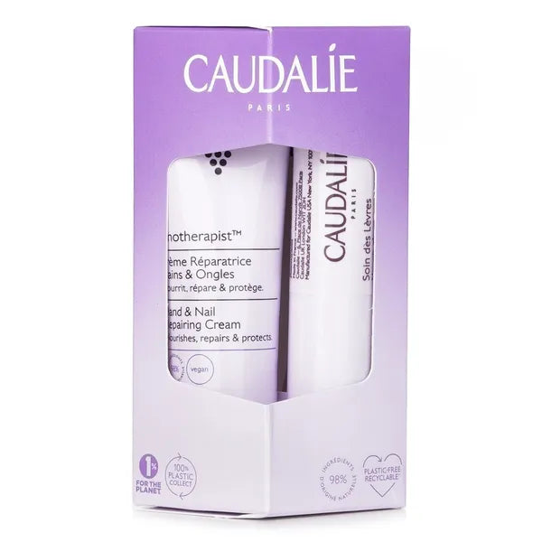 CAUDALIE - Vinotherapist Hand & Nail Repairing Cream 30ml + Lip Conditioner 4.5g 027353 2pcs