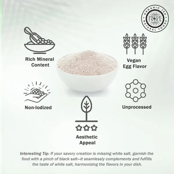 Himalayan Black Salt Extra-Fine Grind Powder 2.2 Lbs - Rarest & Enriched W/84+ Natural Minerals- Low Sodium- Mineral Rich Nutrition and Enhanced Taste- Healthier Table Salt Substitute