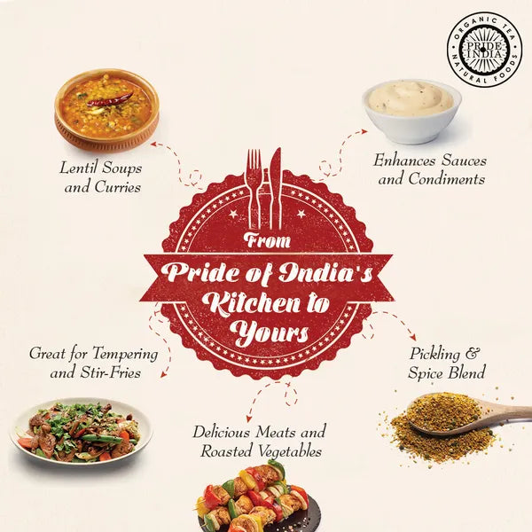Pride of India | Black Mustard Seed 2.9 oz (82 gm) Small Dual Sifter Bottle | Gourmet & Vegan Indian Spice | Pungent/Spicy Flavor | Dry Seasoning | Gluten Free & Non-Bioengineered | Easy to Use