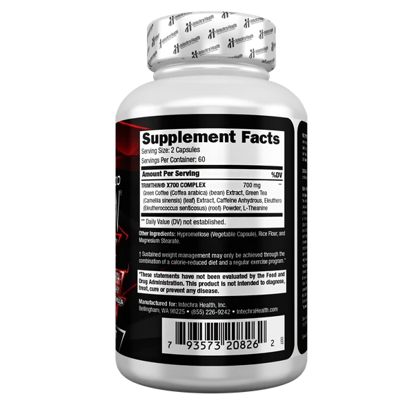 TRIMTHIN X700 Diet Pills - Pre-Workout Formula - 120 Tablets