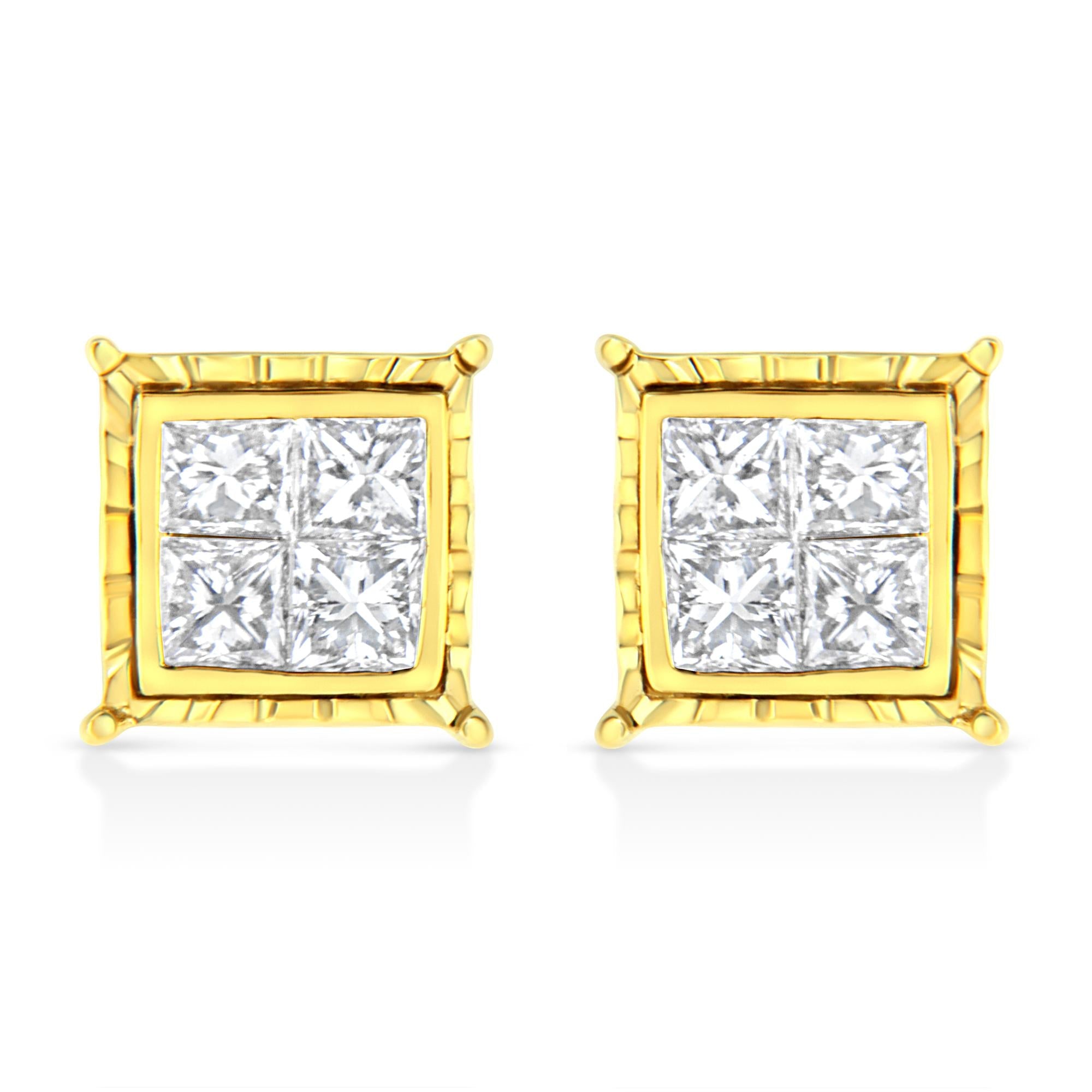 14K White Gold 1/2 Cttw 4-Prong Set Brilliant Round-Cut Solitaire Lab Grown Diamond Push Back Stud Earrings (E-F Color, VVS2-VS1 Clarity)-0