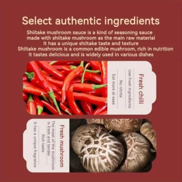 210g * 3 Bottles. Mushroom Sauce Spicy Mix Rice Mix Noodles Chili Sauce Fresh and Spicy Instant Seasoning Sauce 210g Bottled New Product Tasting Price