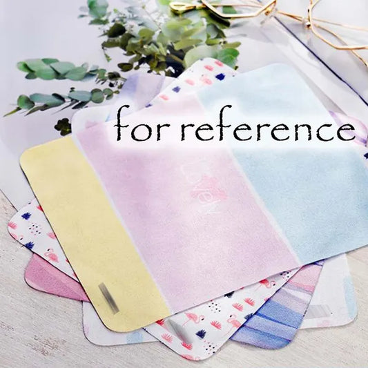 4 Pcs Random Pattern Suede Eyeglass Cloth Microfiber Cleaning Cloth Mobile Phone Wipes Cleaning Cloth