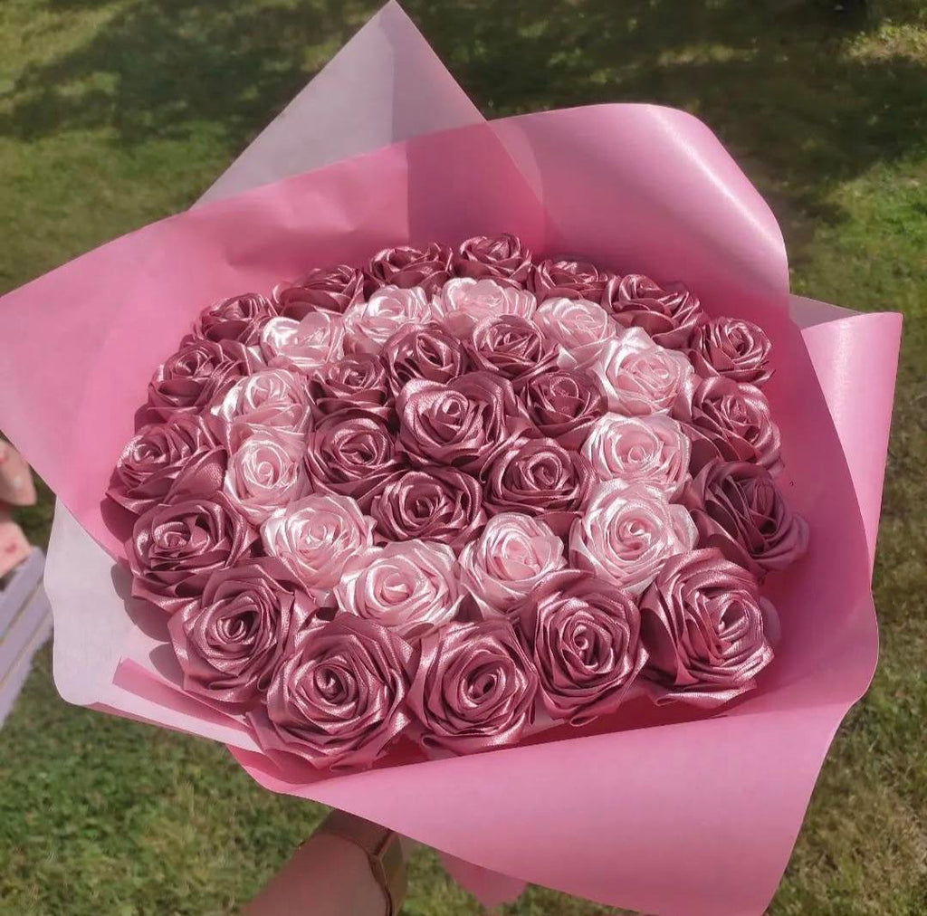 XL Handmade Satin Rose Bouquet