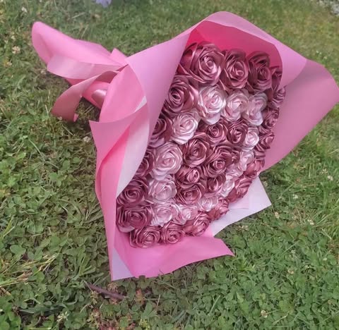 XL Handmade Satin Rose Bouquet