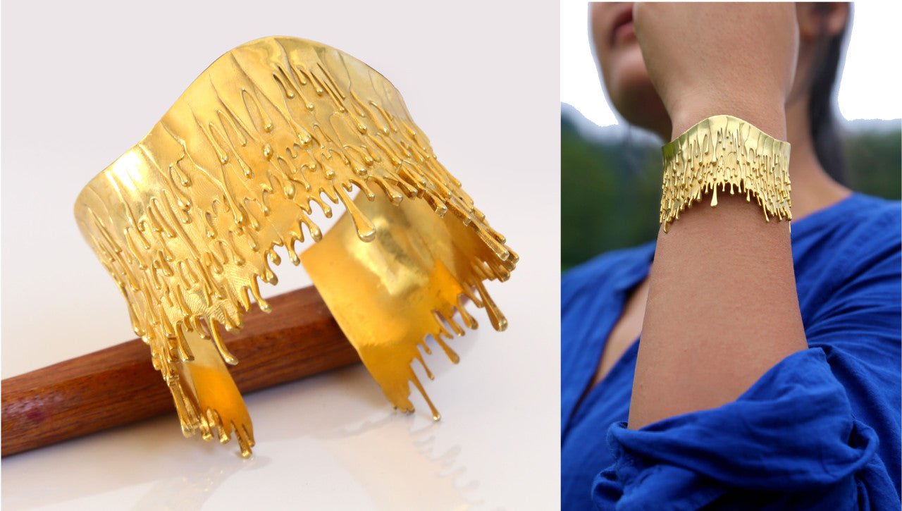 Antonio Wehrli Gravity Paint Drip Bracelet: Art into Jewelry-Sterling Silver-2