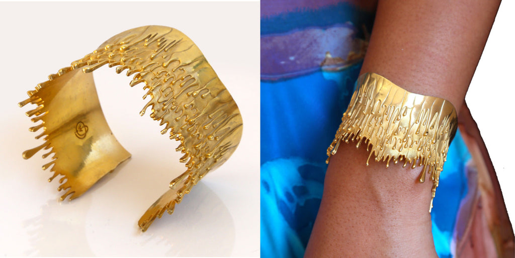 Antonio Wehrli Gravity Paint Drip Bracelet: Art into Jewelry-Sterling Silver-8