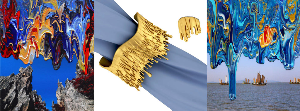 Antonio Wehrli Gravity Paint Drip Bracelet: Art into Jewelry-Sterling Silver-21