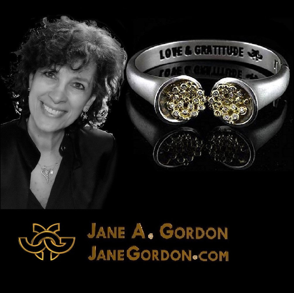 Bowl of Overflowing Diamonds Bracelet. Sterling cuff with 18K gold dots of diamonds-4