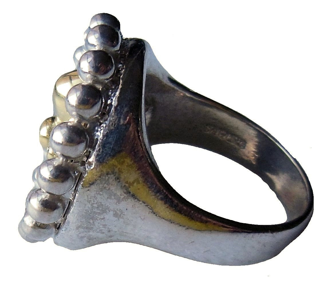 Fleur De Lis Ring-Sterling Silver with Diamonds-4