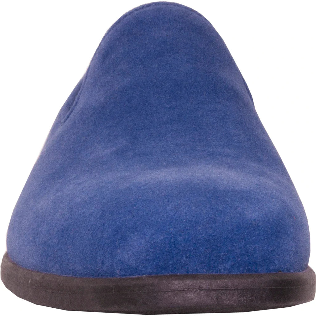 "Chelsea" Blue Suede Tuxedo Shoes-1