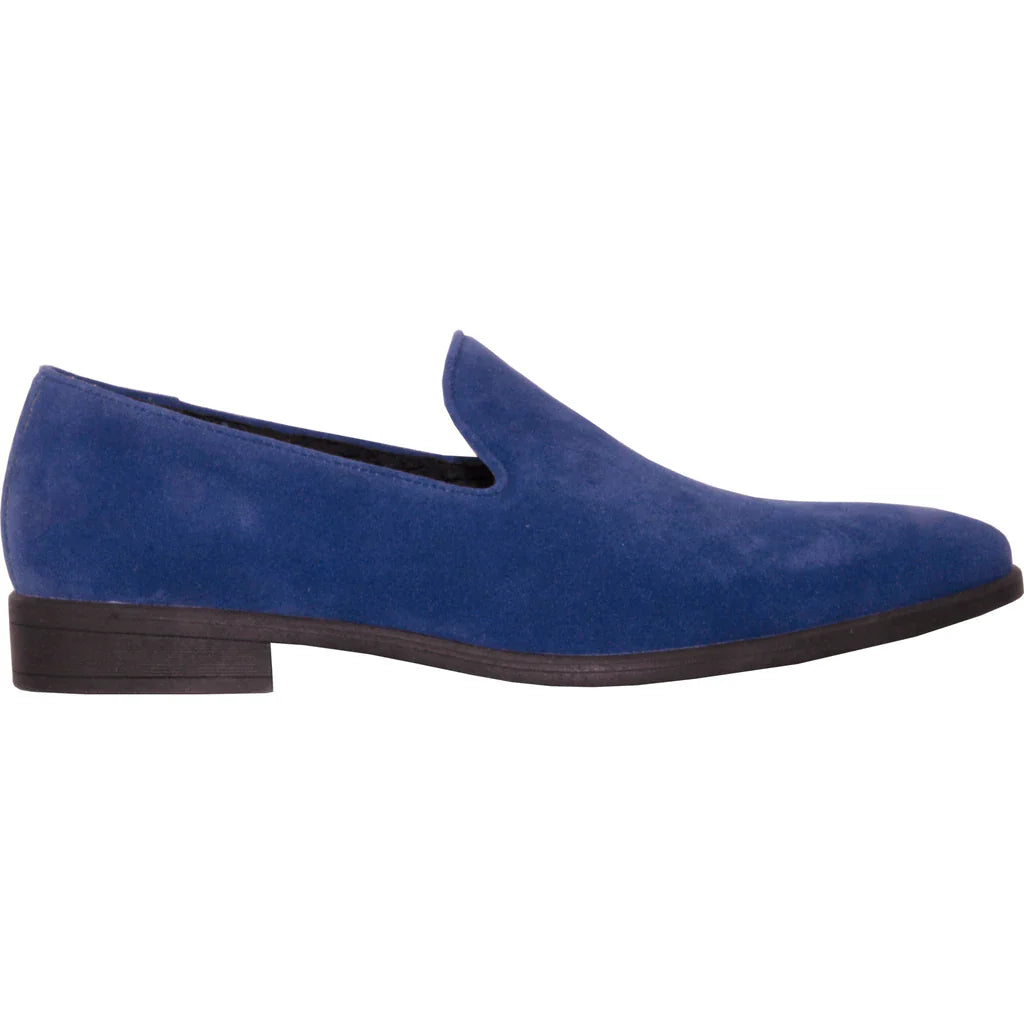 "Chelsea" Blue Suede Tuxedo Shoes-3