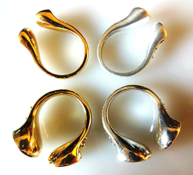 Equestrian "Lucky You" Horseshoe Ring: Sterling Silver with Diamonds. Smaller Version-5