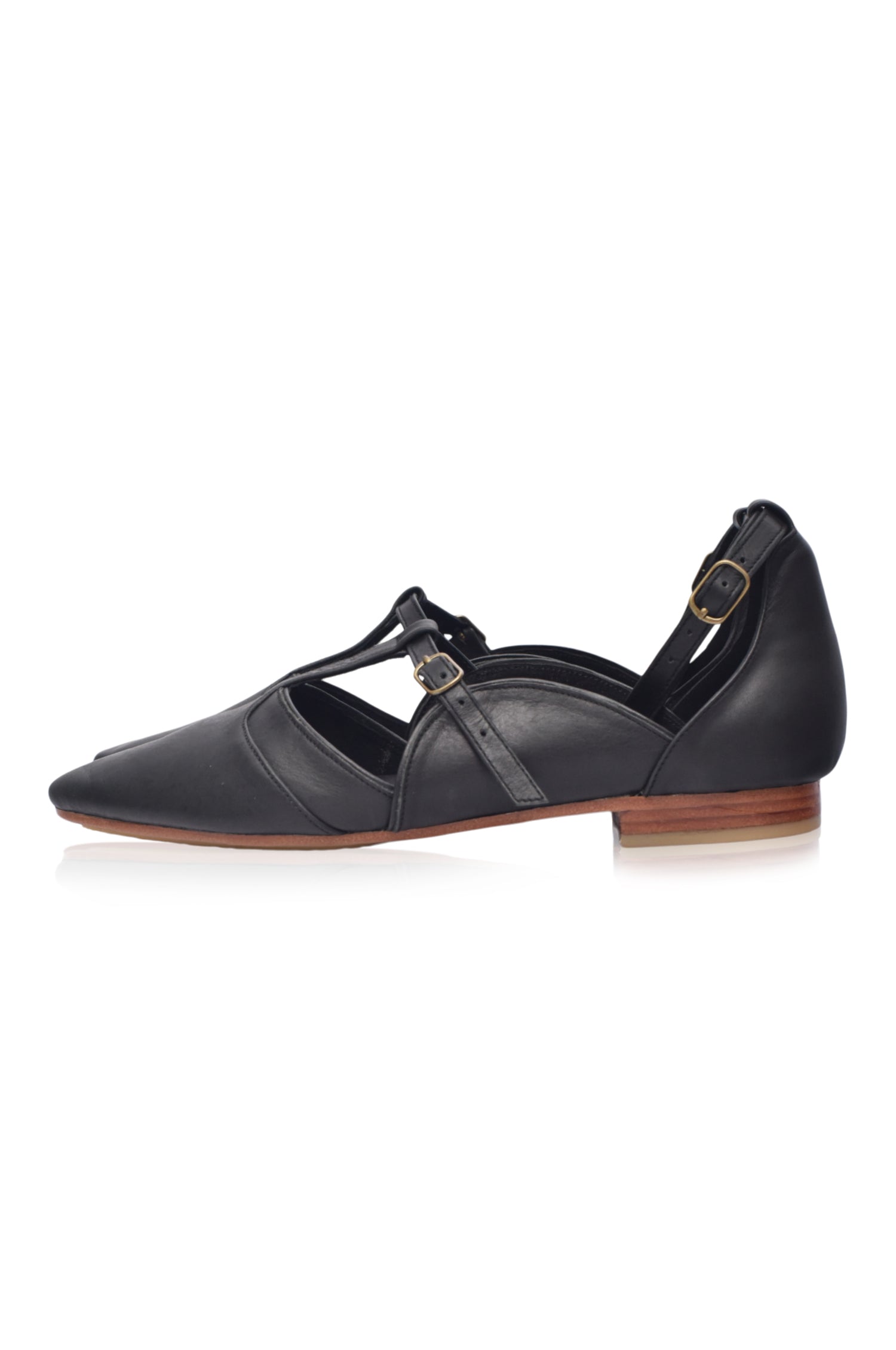 On The Go Leather Ballet Flats-4