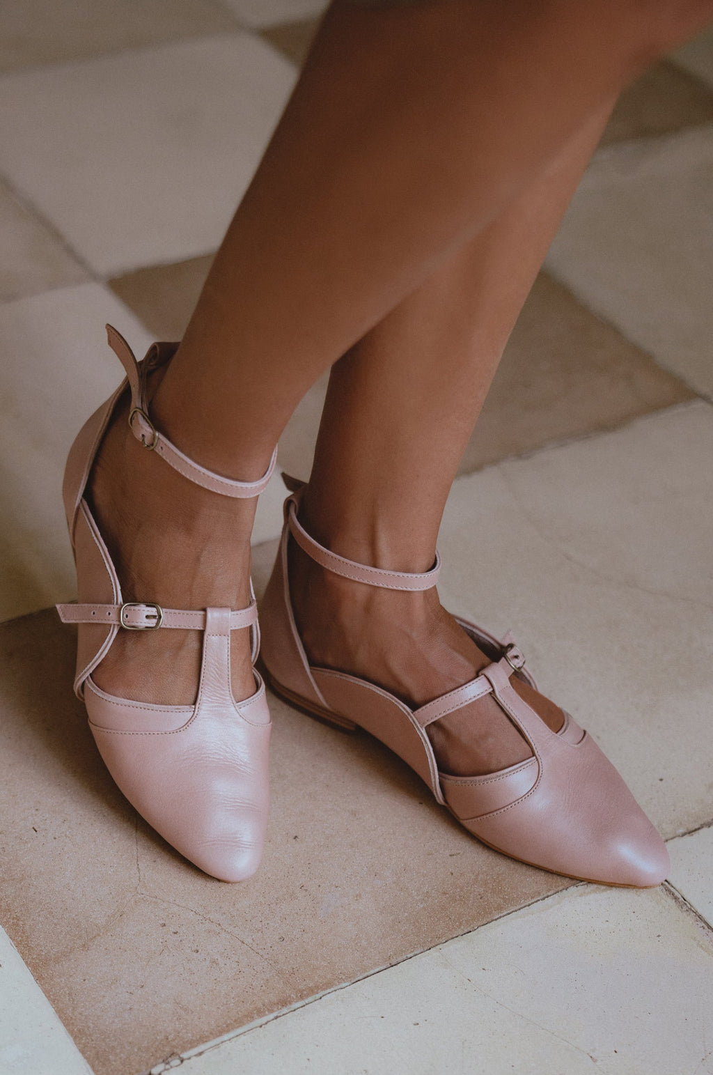 On The Go Leather Ballet Flats-0