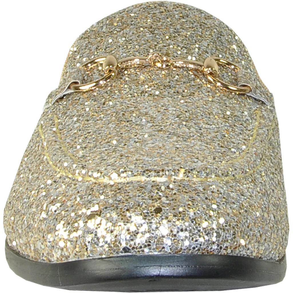 "Bravo" Gold Glitter Tuxedo & Prom Shoes-1