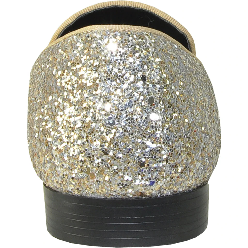 "Bravo" Gold Glitter Tuxedo & Prom Shoes-2