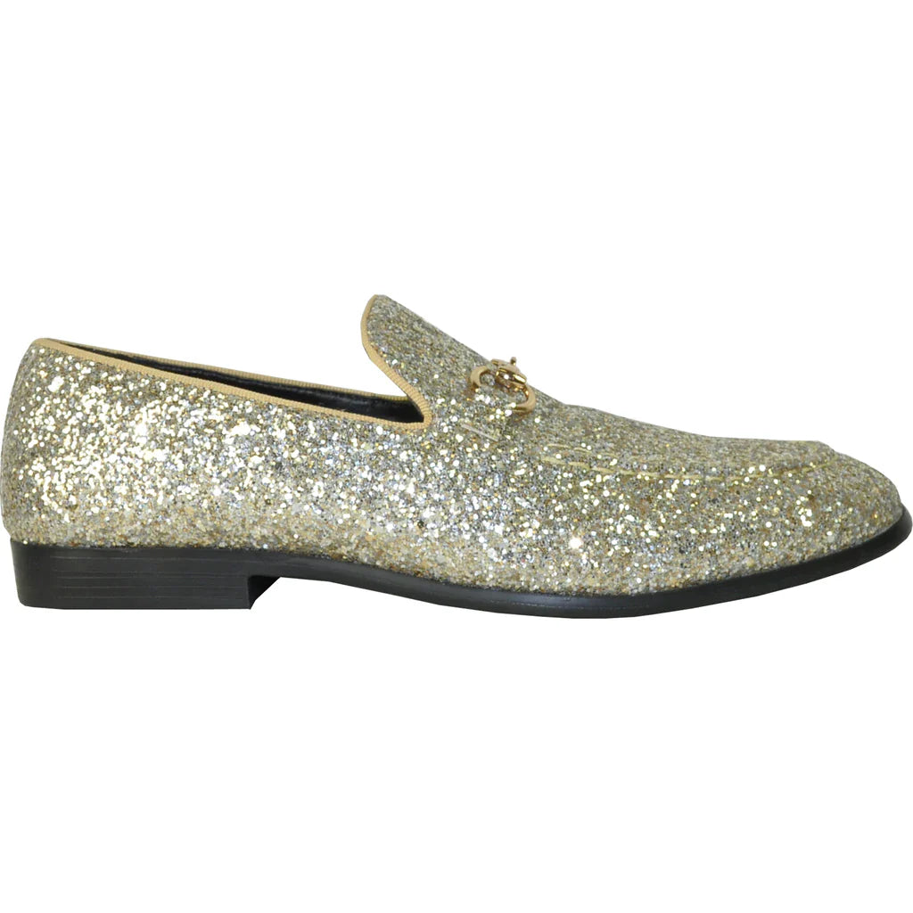 "Bravo" Gold Glitter Tuxedo & Prom Shoes-3