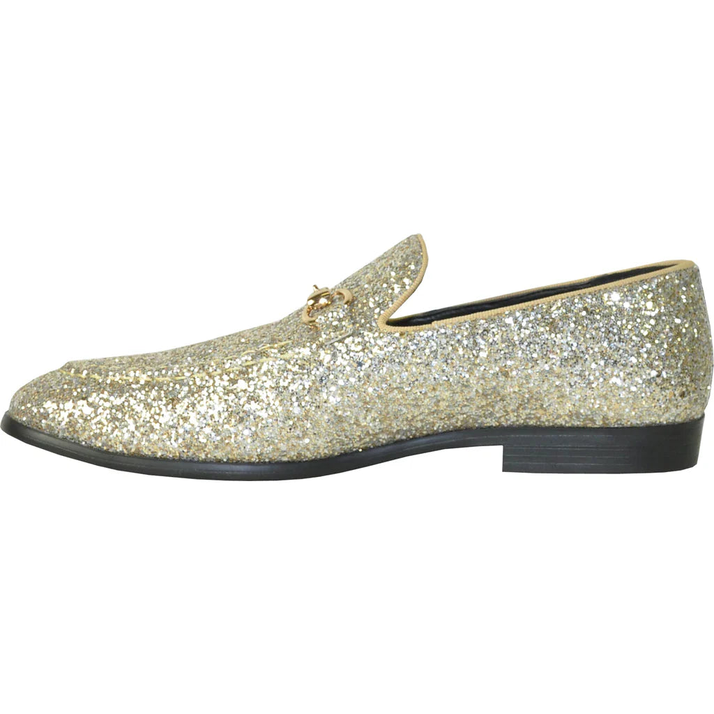 "Bravo" Gold Glitter Tuxedo & Prom Shoes-4