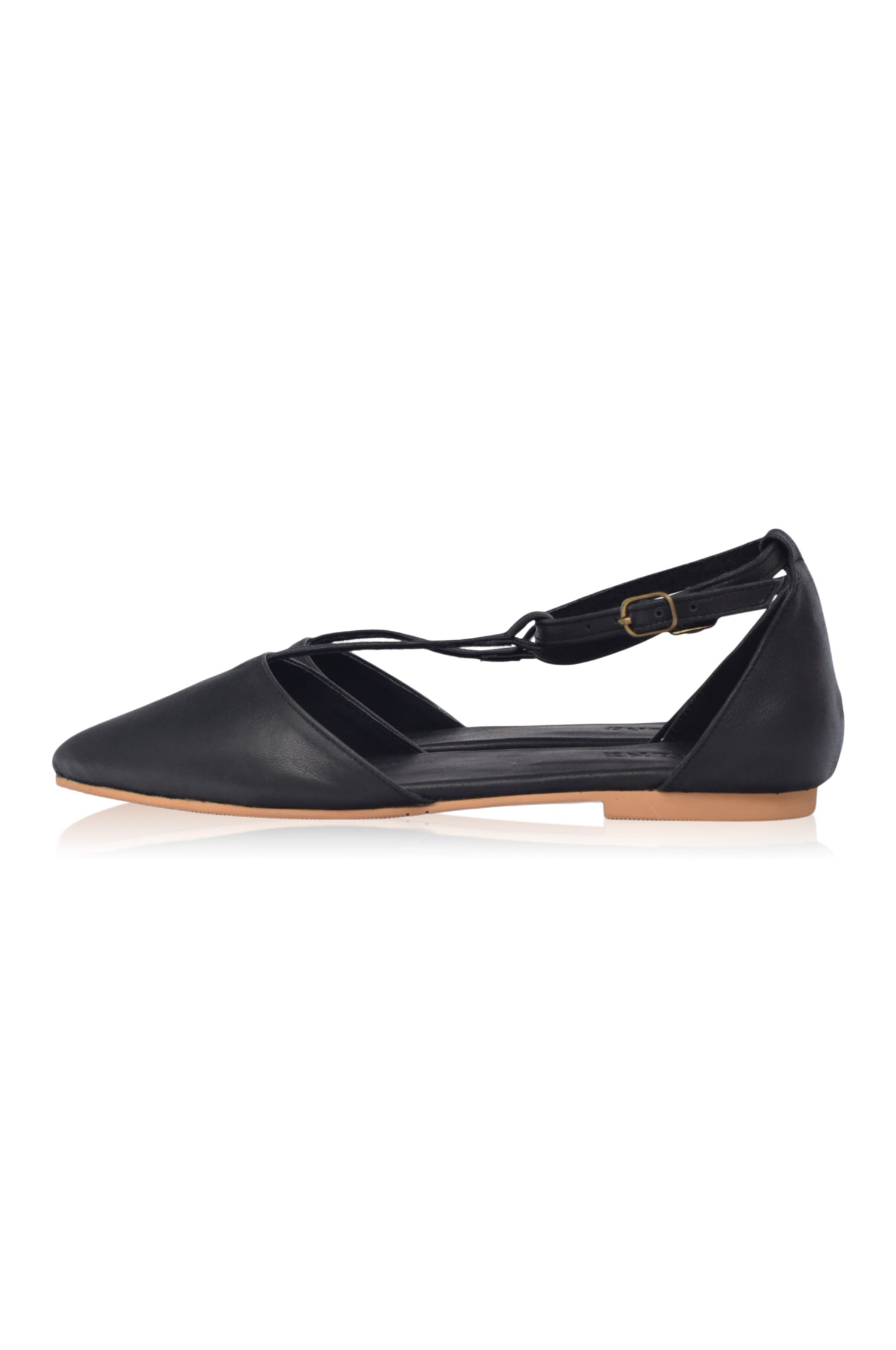 Paula Pointy Leather Flats-4