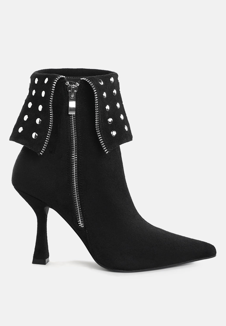 Piccini Stud Embellished Foldover Boots-6