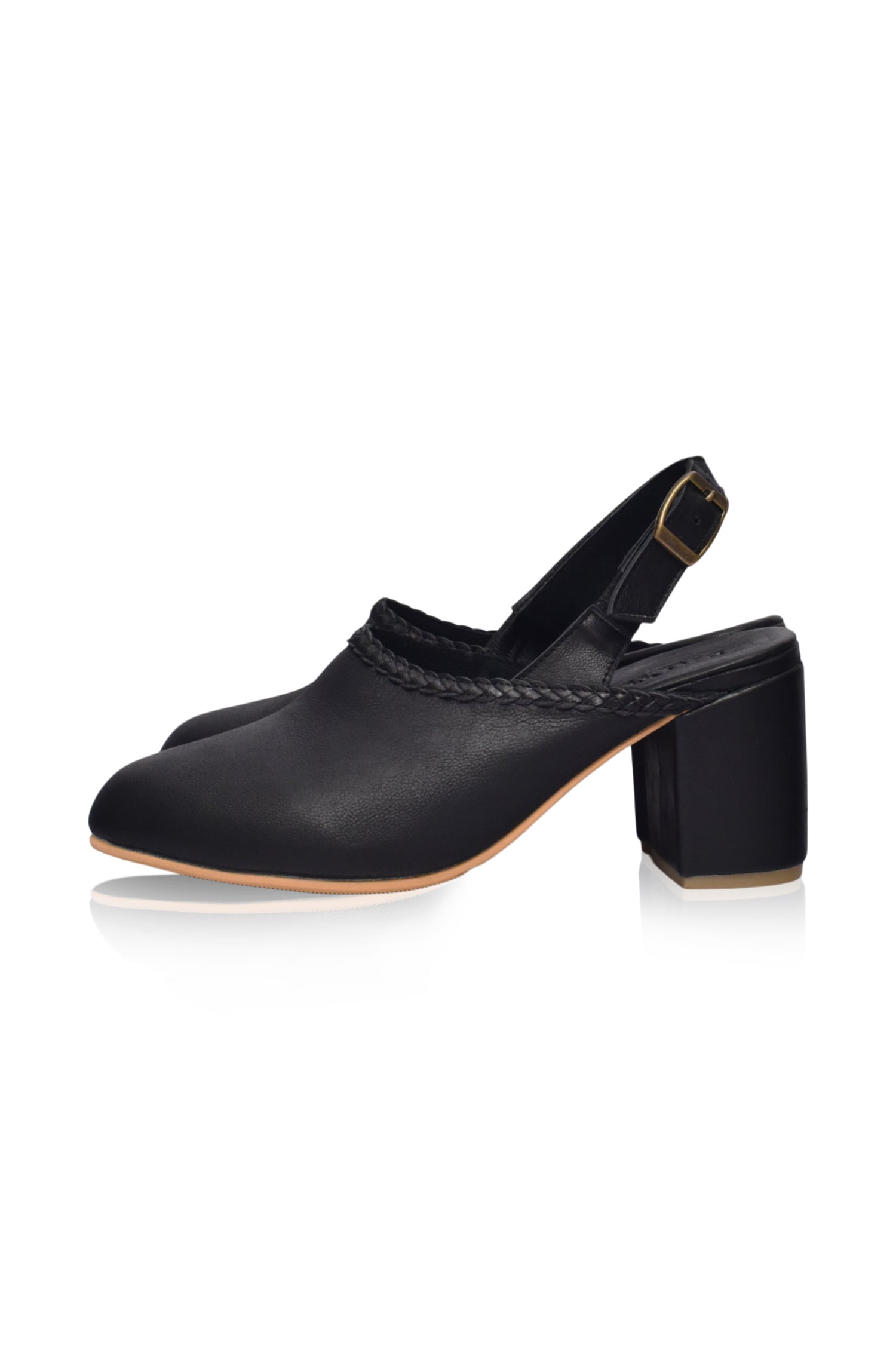 Savage Leather Slingback Heels-7