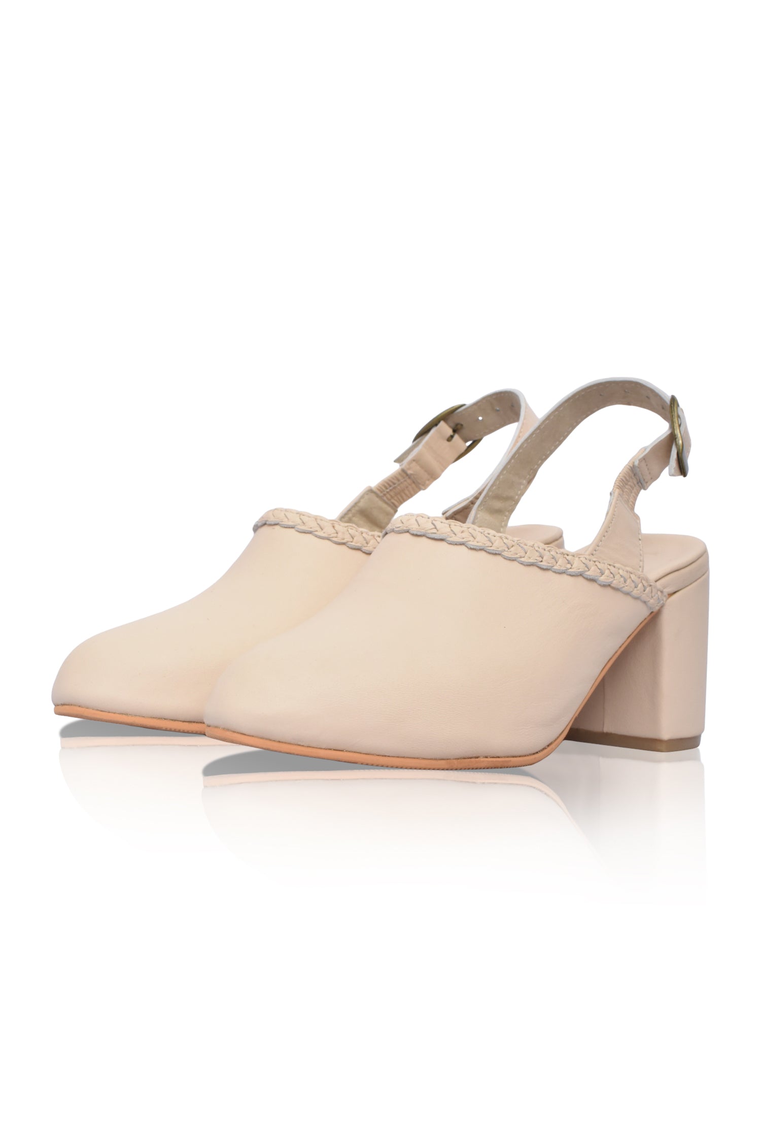 Savage Leather Slingback Heels-2