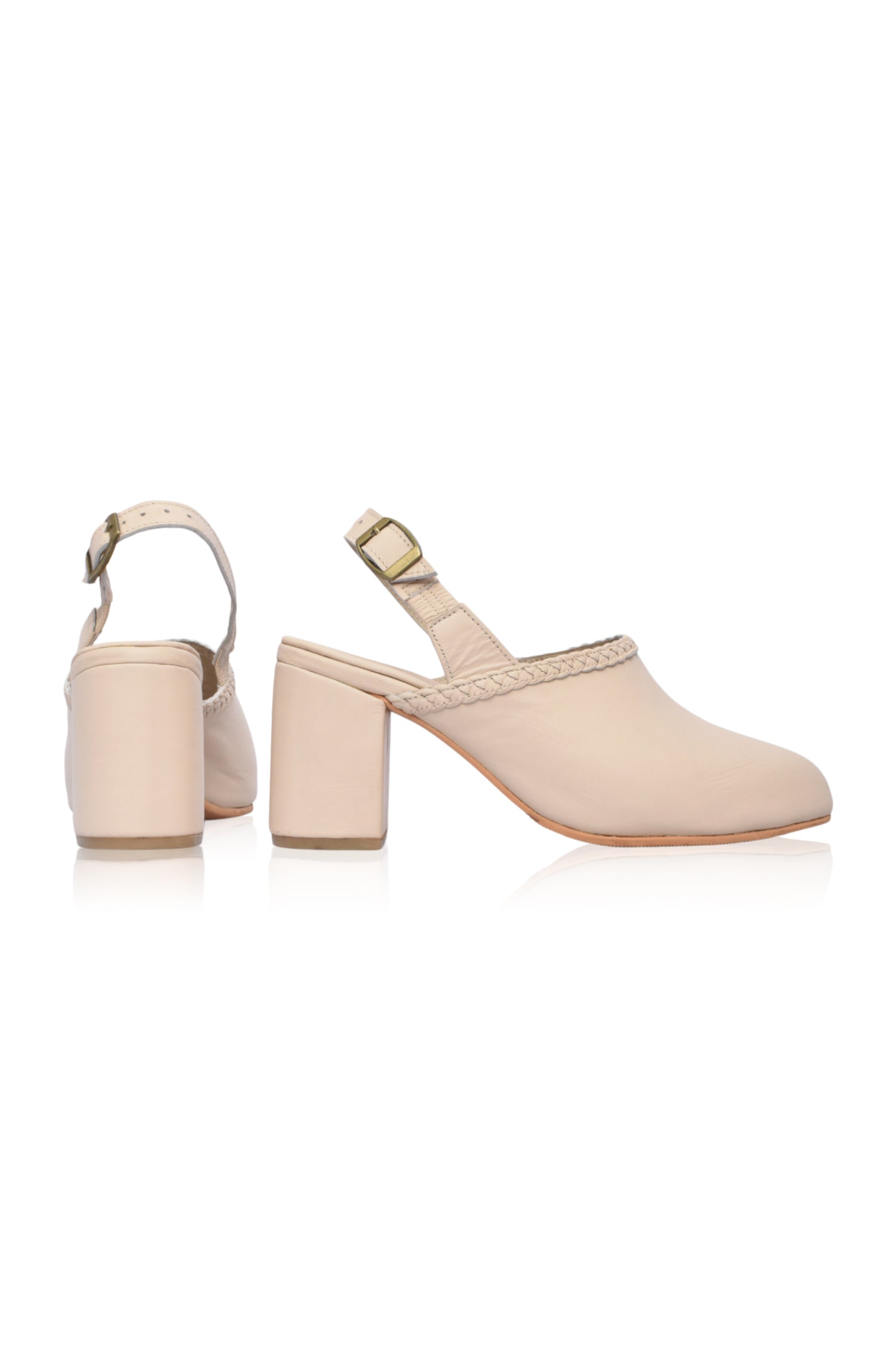 Savage Leather Slingback Heels-4