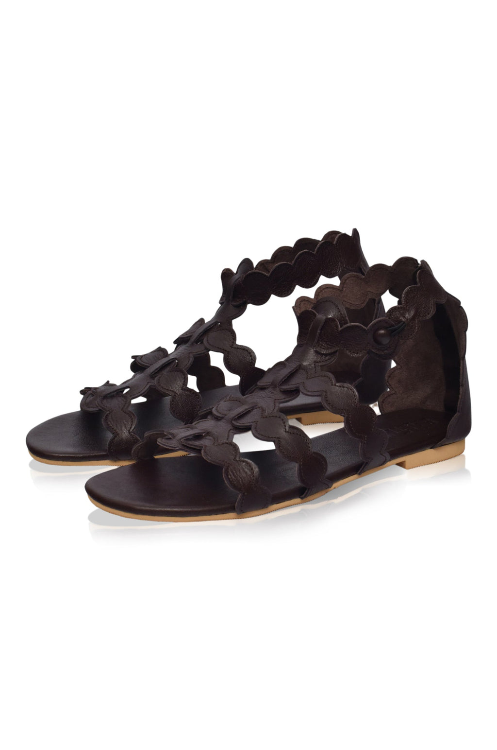 Sol Leather Greek Sandals-4