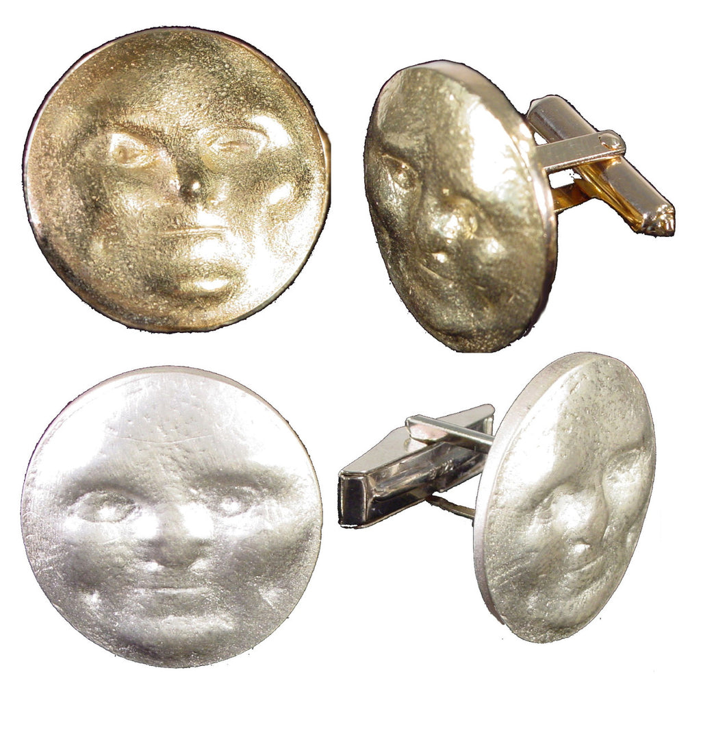 Someone to Watch Over Me-Face Earrings Diamond Eyes-14K gold. Dime size-17