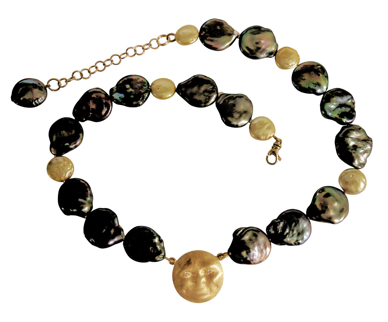 Someone to Watch Over Me-Face Earrings Diamond Eyes-14K gold. Dime size-16