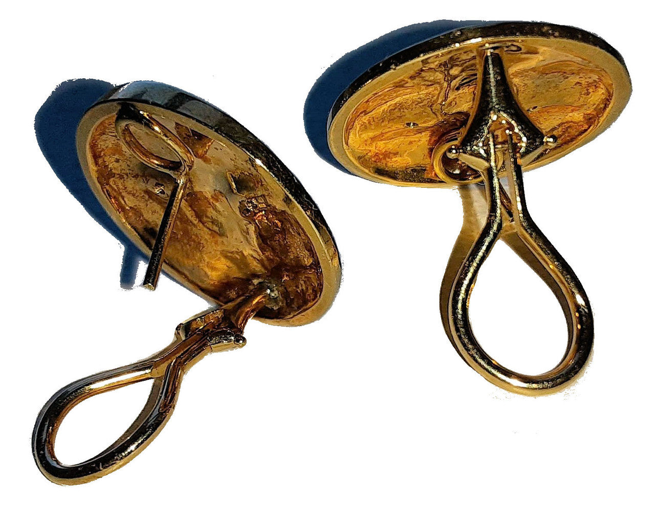 Someone to Watch Over Me-Face Earrings Diamond Eyes-14K gold. Dime size-10