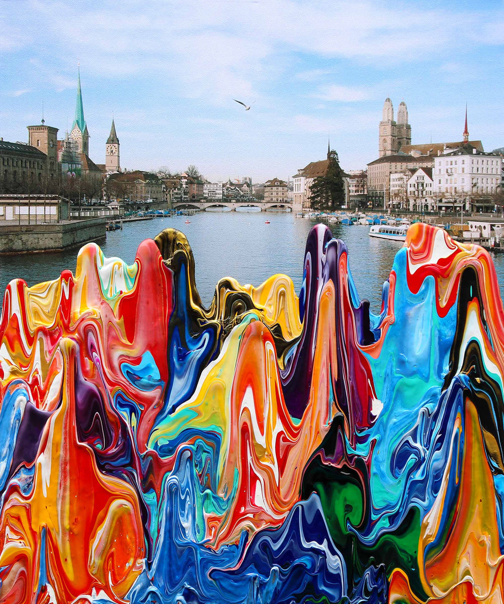 Antonio Wehrli Gravity Paint Drip Bracelet: Art into Jewelry-Sterling Silver-20