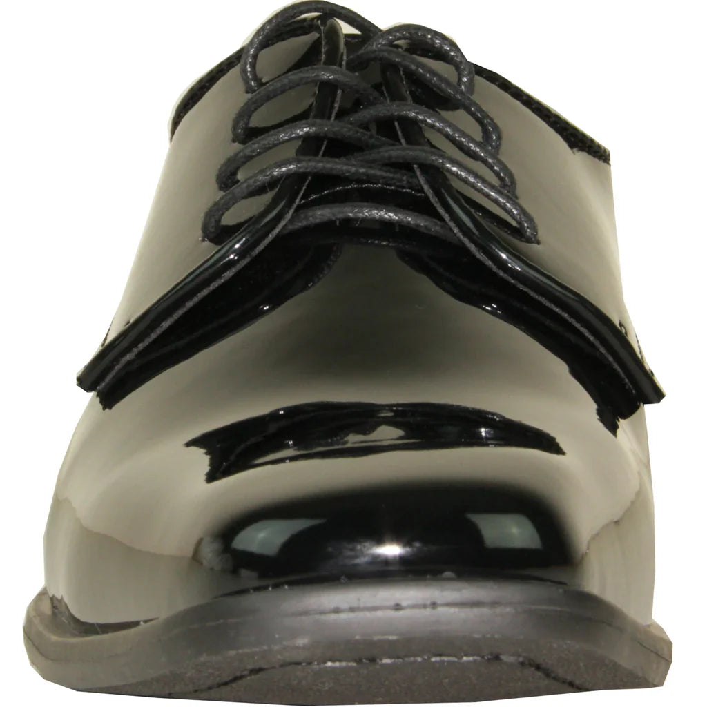 "Matteo" Black Vangelo Tuxedo Shoes-1