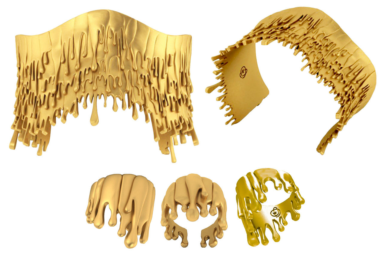 Antonio Wehrli Gravity Paint Drip Bracelet: Art into Jewelry-Sterling Silver-14