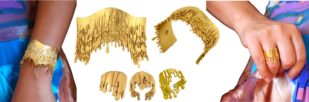 Antonio Wehrli Gravity Paint Drip Bracelet: Art into Jewelry-18K Gold-11