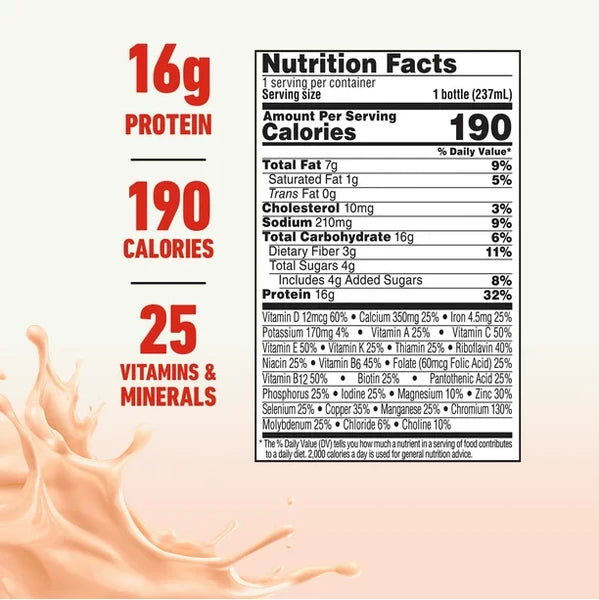 BOOST High Protein Nutritional Drink, Rich Chocolate, 20 g Protein, 15 - 8 fl oz Bottles