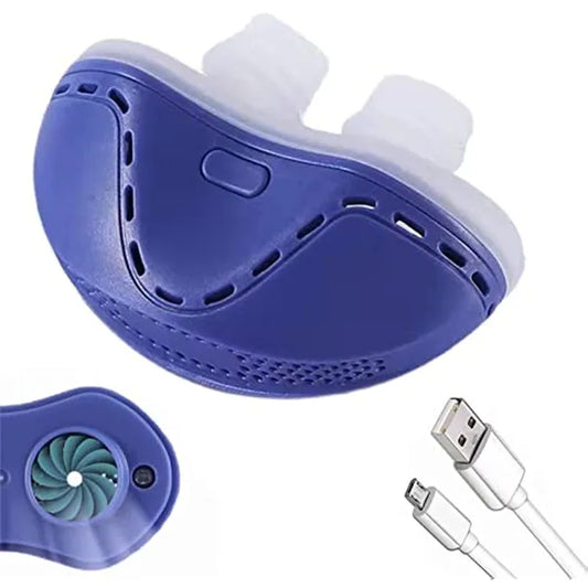 Electric Anti Snoring Devices with Fixing Strap; Anti Snoring Nasal Dilator Anti Snoring Solution-Three Gears Adjustable Wind Speed to Stop Snoring Nose Vents Plugs for Men; Women