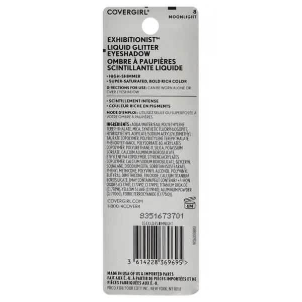 Exhibitionist Liquid Glitter Eyeshadow - 8 Moonlight by CoverGirl for Women - 0.13 oz Eye Shadow