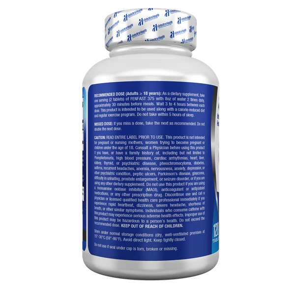 FENFAST 375 Diet Pills - Weight Management Formula - 120 Tablets