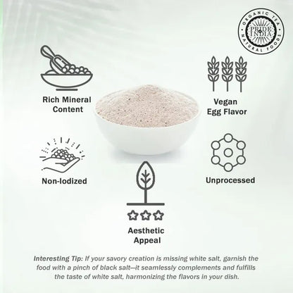 Himalayan Black Salt Extra-Fine Grind Powder 2.2 Lbs - Rarest & Enriched W/84+ Natural Minerals- Low Sodium- Mineral Rich Nutrition and Enhanced Taste- Healthier Table Salt Substitute