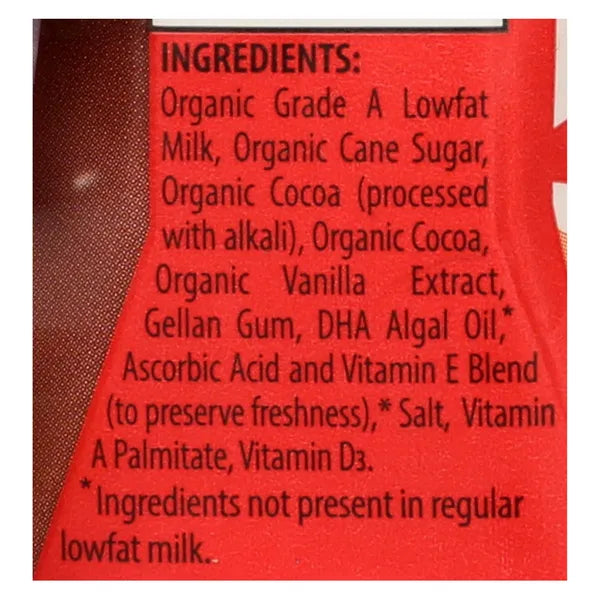 Horizon Organic Dairy Milk - Organic - 1 Percent - Lowfat - Box - Chocolate - Plus Dha Omega-3 - 6/8 Oz - Case Of 3