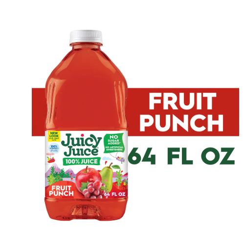 Juicy Juice 100% Juice, Fruit Punch, 64 fl oz Bottle