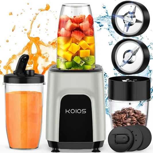 KOIOS 850W Countertop Blenders for Shakes and Smoothies; Protein Drinks; Nuts; Spices; Fruit Vegetables Drinks; Coffee Grinder for Beans; 11-Piece Kitchen Blender Set