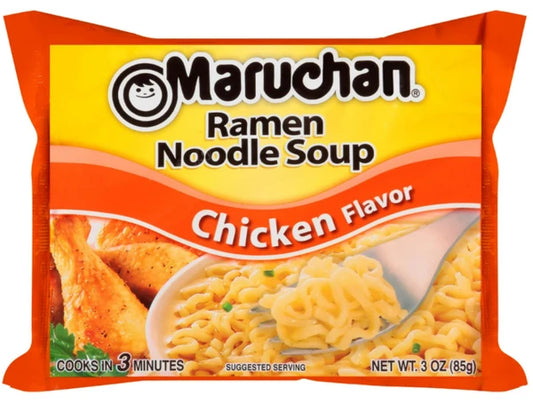Maruchan Ramen Noodle Soup Chicken Flavor, 3 oz Shelf Stable Package