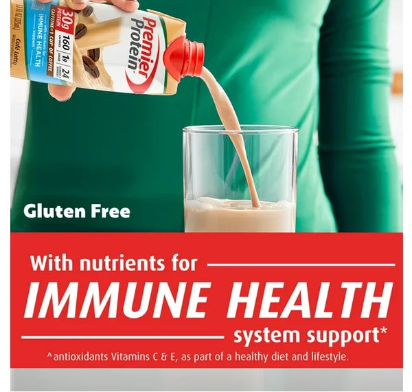 Premier Protein Shake; Café Latte; 30g Protein; 11 fl oz; 4 Ct
