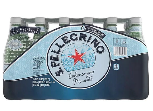 S.Pellegrino Sparkling Natural Mineral Water 16.9 fl. oz., 24 pk.