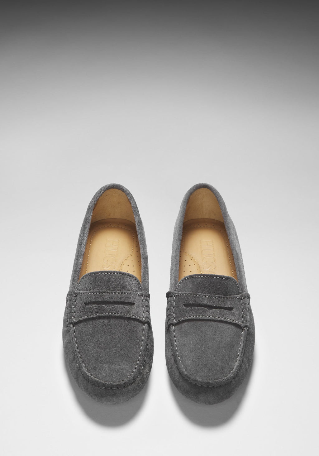 Women's Penny Driving Loafers, slate grey suede-2